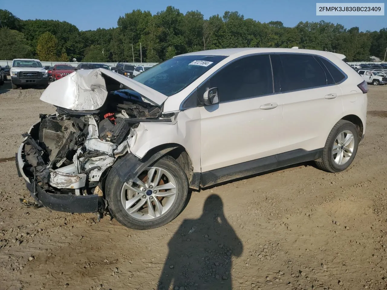 2016 Ford Edge Sel VIN: 2FMPK3J83GBC23409 Lot: 74121584