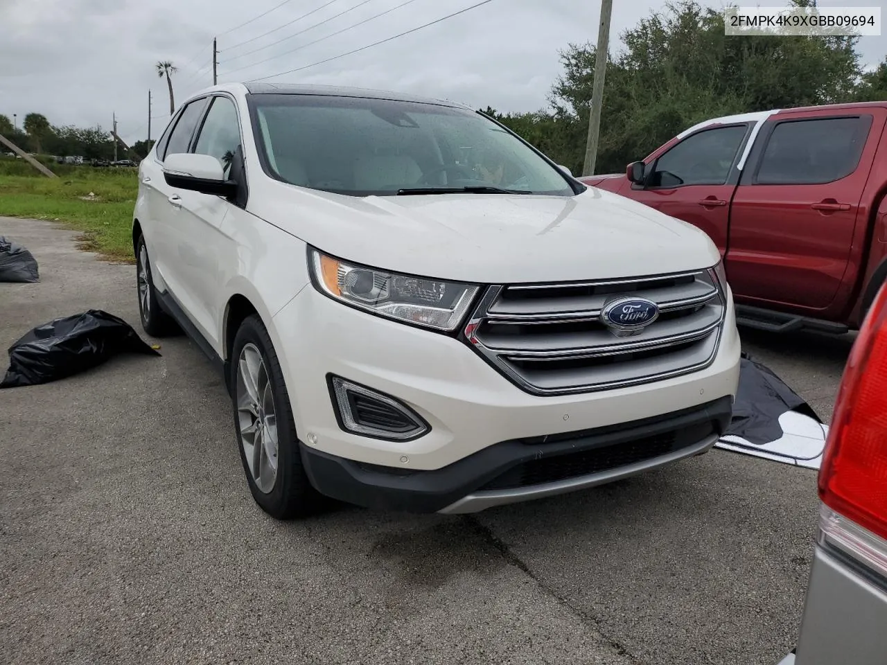 2016 Ford Edge Titanium VIN: 2FMPK4K9XGBB09694 Lot: 74125184