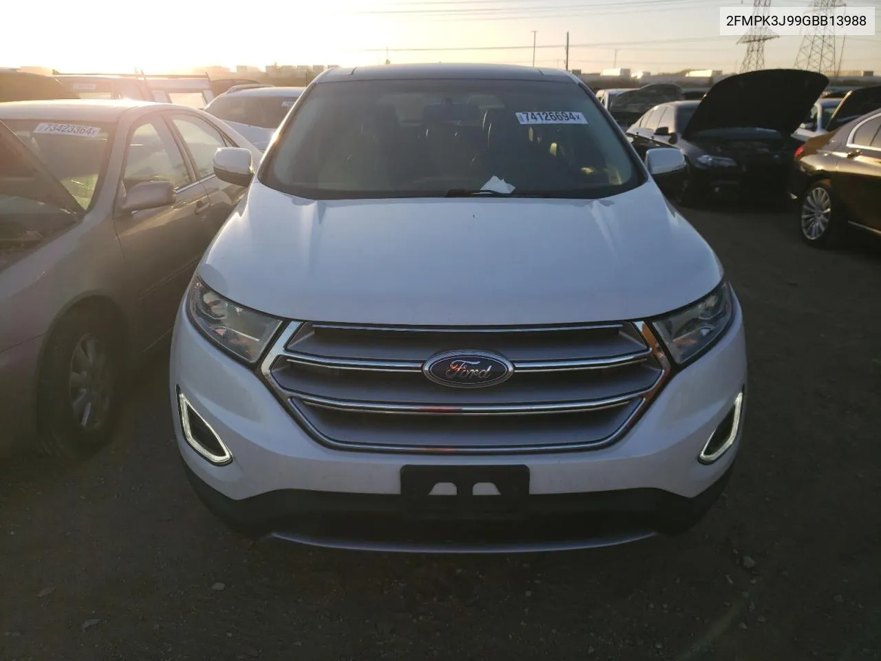 2016 Ford Edge Sel VIN: 2FMPK3J99GBB13988 Lot: 74126694