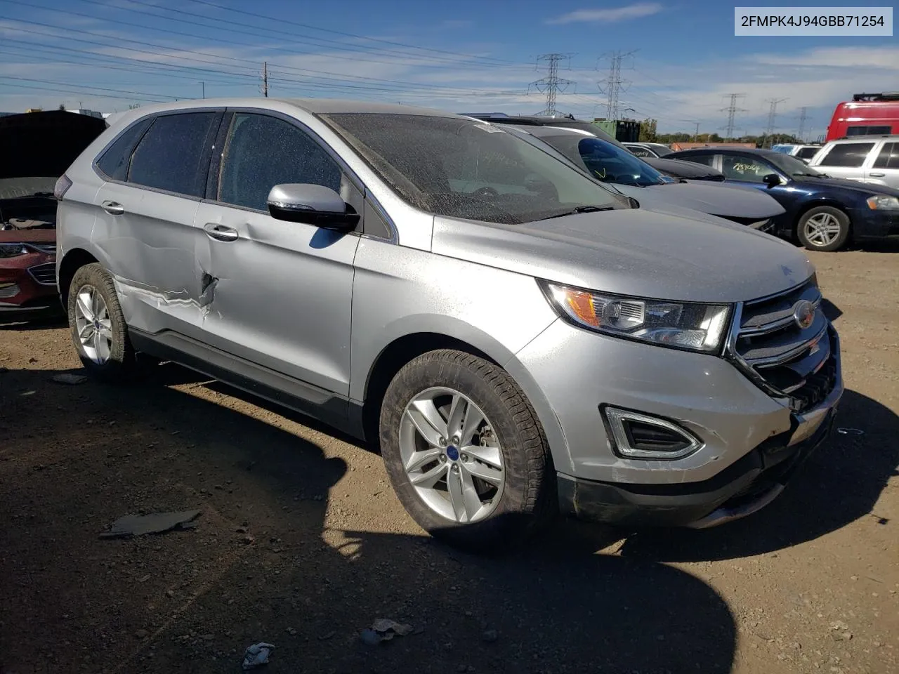 2016 Ford Edge Sel VIN: 2FMPK4J94GBB71254 Lot: 74531364