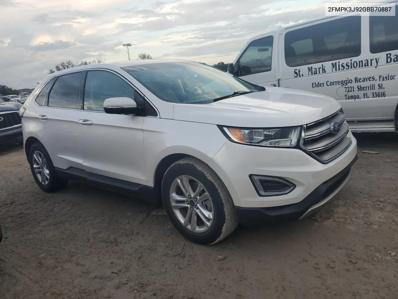 2016 Ford Edge Sel VIN: 2FMPK3J92GBB70887 Lot: 74708314