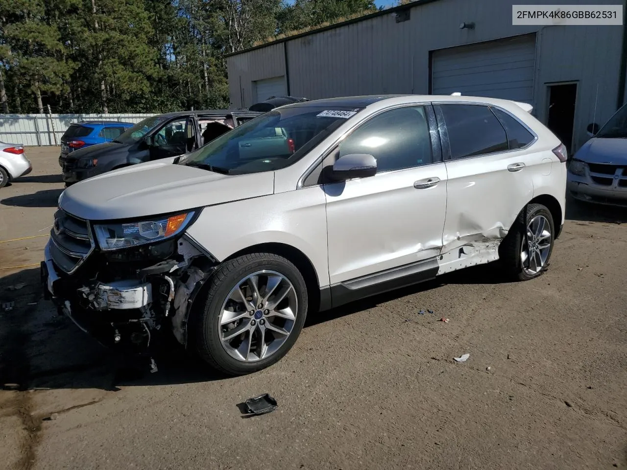 2016 Ford Edge Titanium VIN: 2FMPK4K86GBB62531 Lot: 74748464