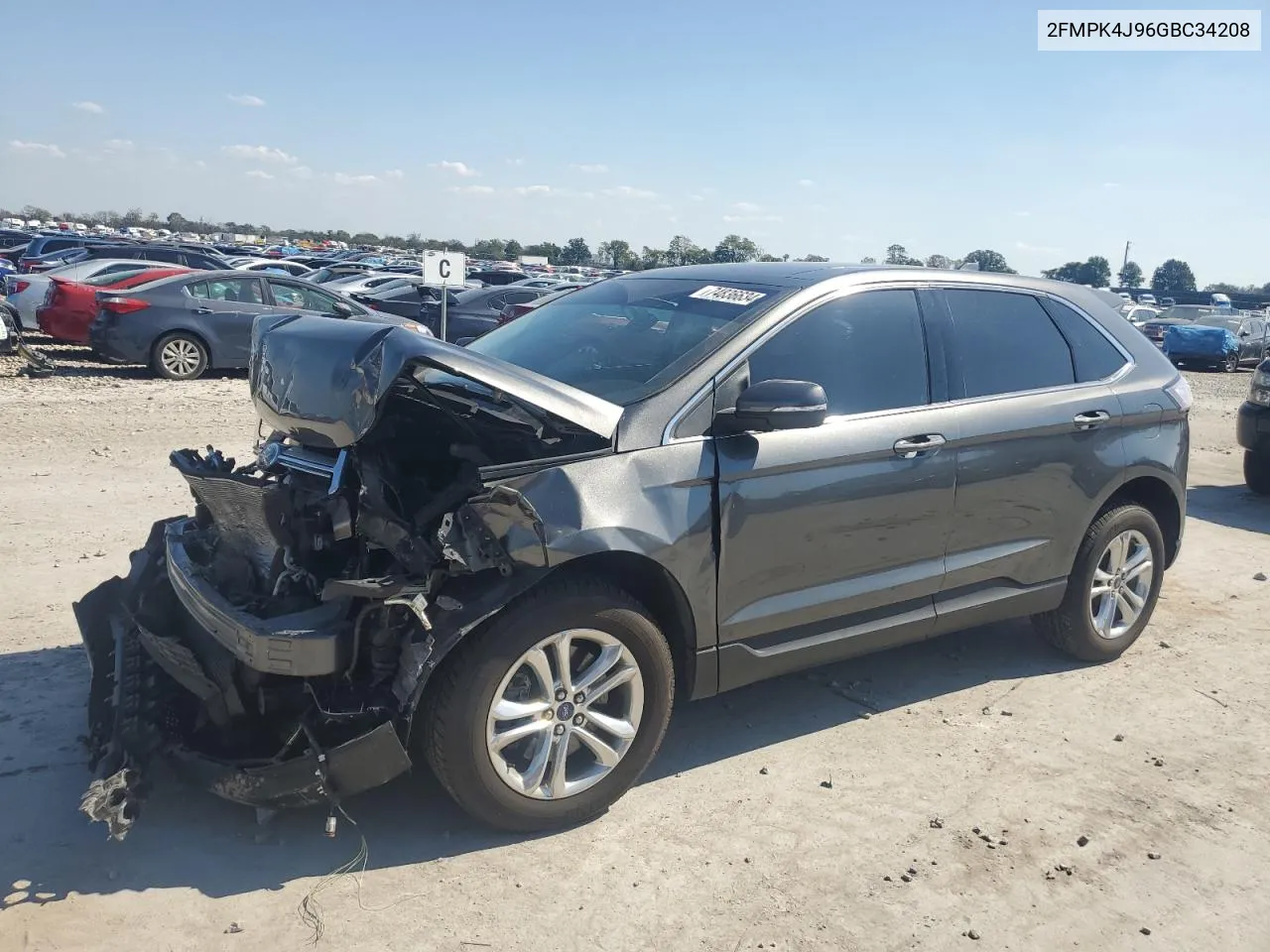 2016 Ford Edge Sel VIN: 2FMPK4J96GBC34208 Lot: 74836634