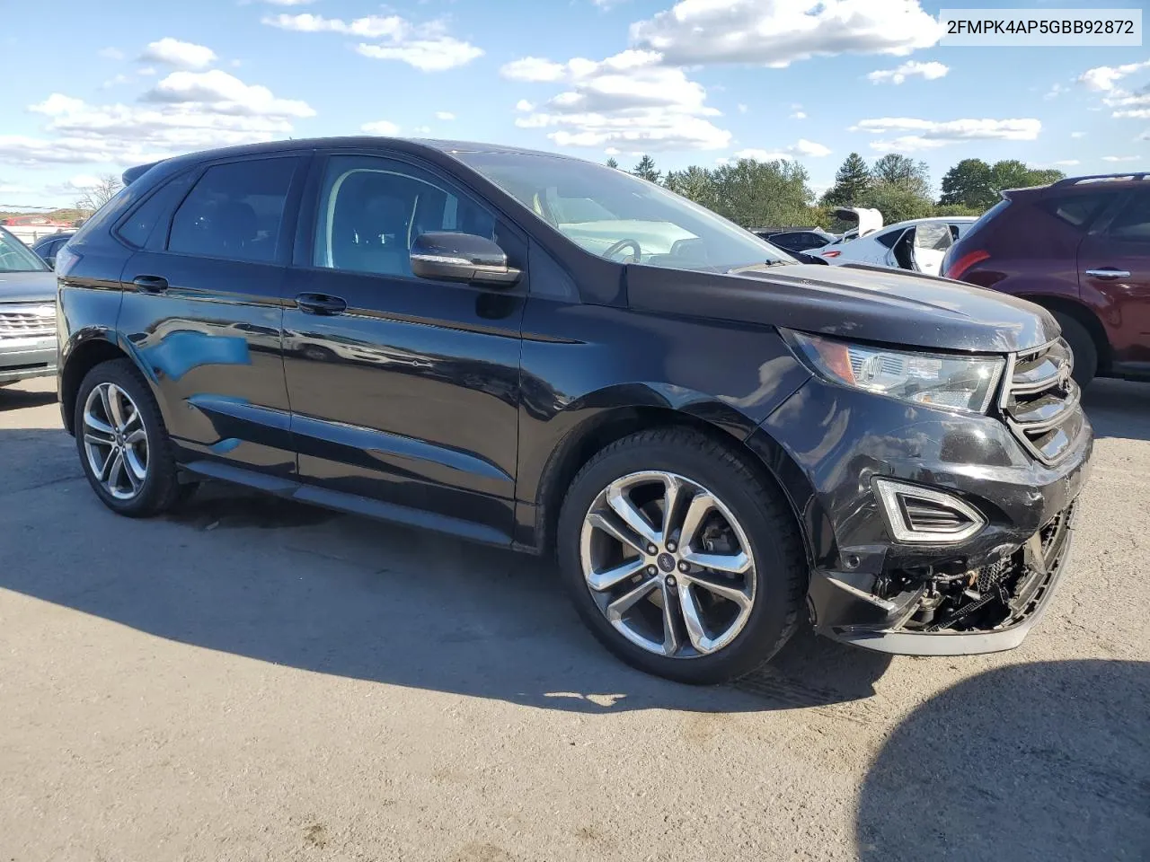 2016 Ford Edge Sport VIN: 2FMPK4AP5GBB92872 Lot: 74990214