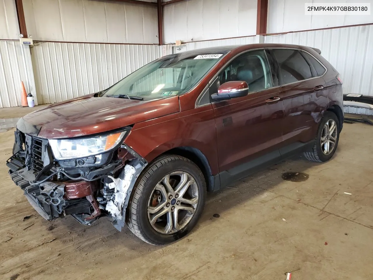 2016 Ford Edge Titanium VIN: 2FMPK4K97GBB30180 Lot: 75341554