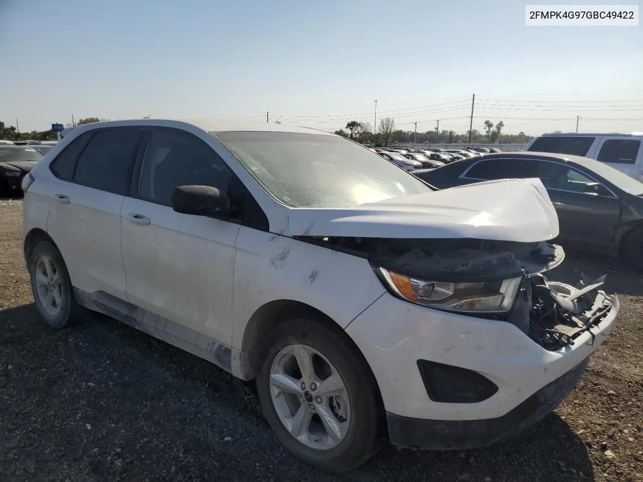 2016 Ford Edge Se VIN: 2FMPK4G97GBC49422 Lot: 75420184