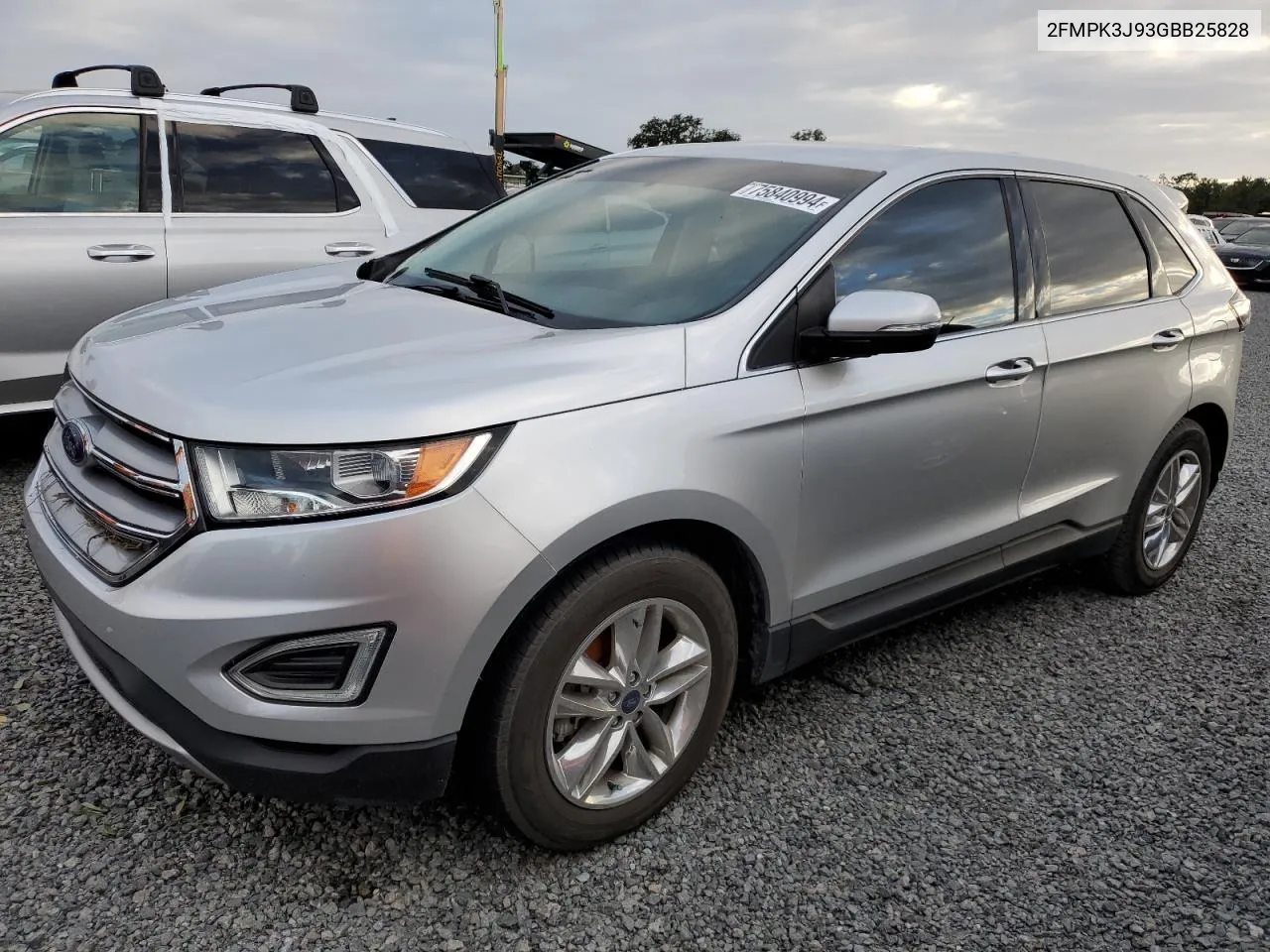 2016 Ford Edge Sel VIN: 2FMPK3J93GBB25828 Lot: 75840994