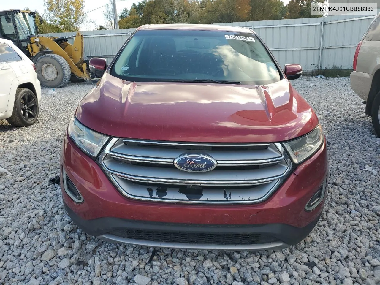 2016 Ford Edge Sel VIN: 2FMPK4J91GBB88383 Lot: 75843984