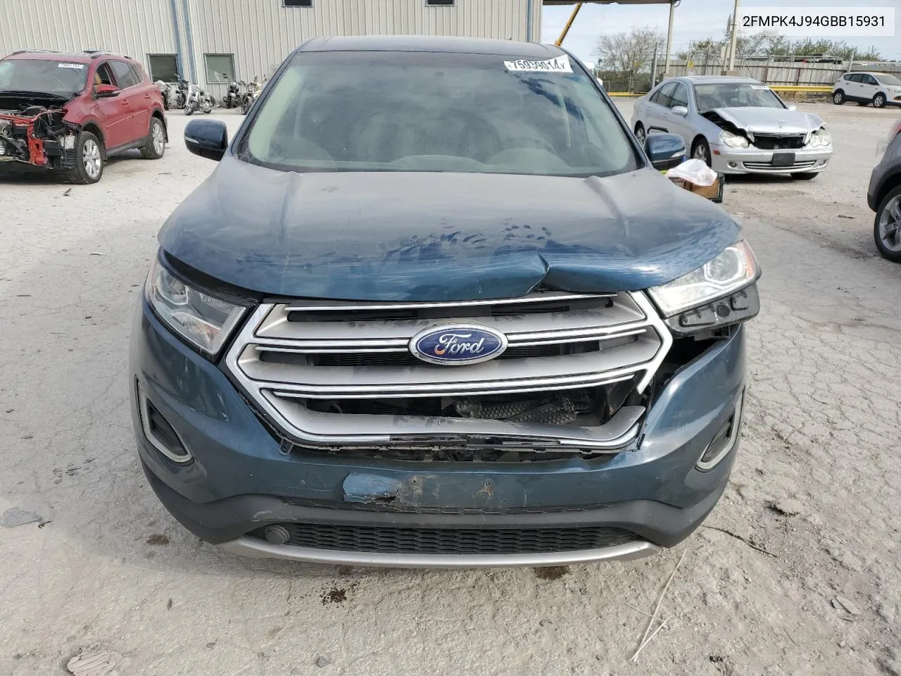 2016 Ford Edge Sel VIN: 2FMPK4J94GBB15931 Lot: 75939014