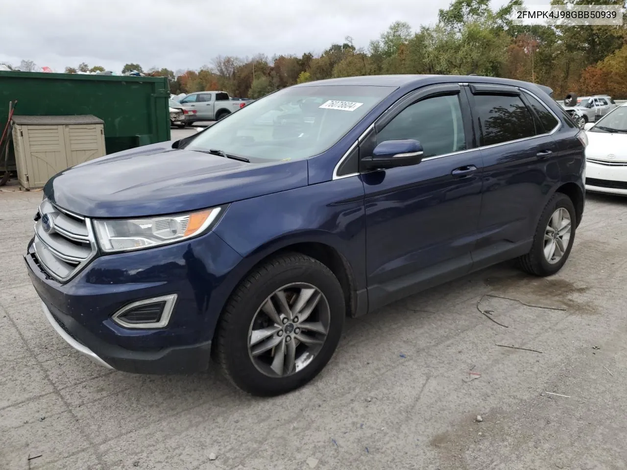 2016 Ford Edge Sel VIN: 2FMPK4J98GBB50939 Lot: 76078604