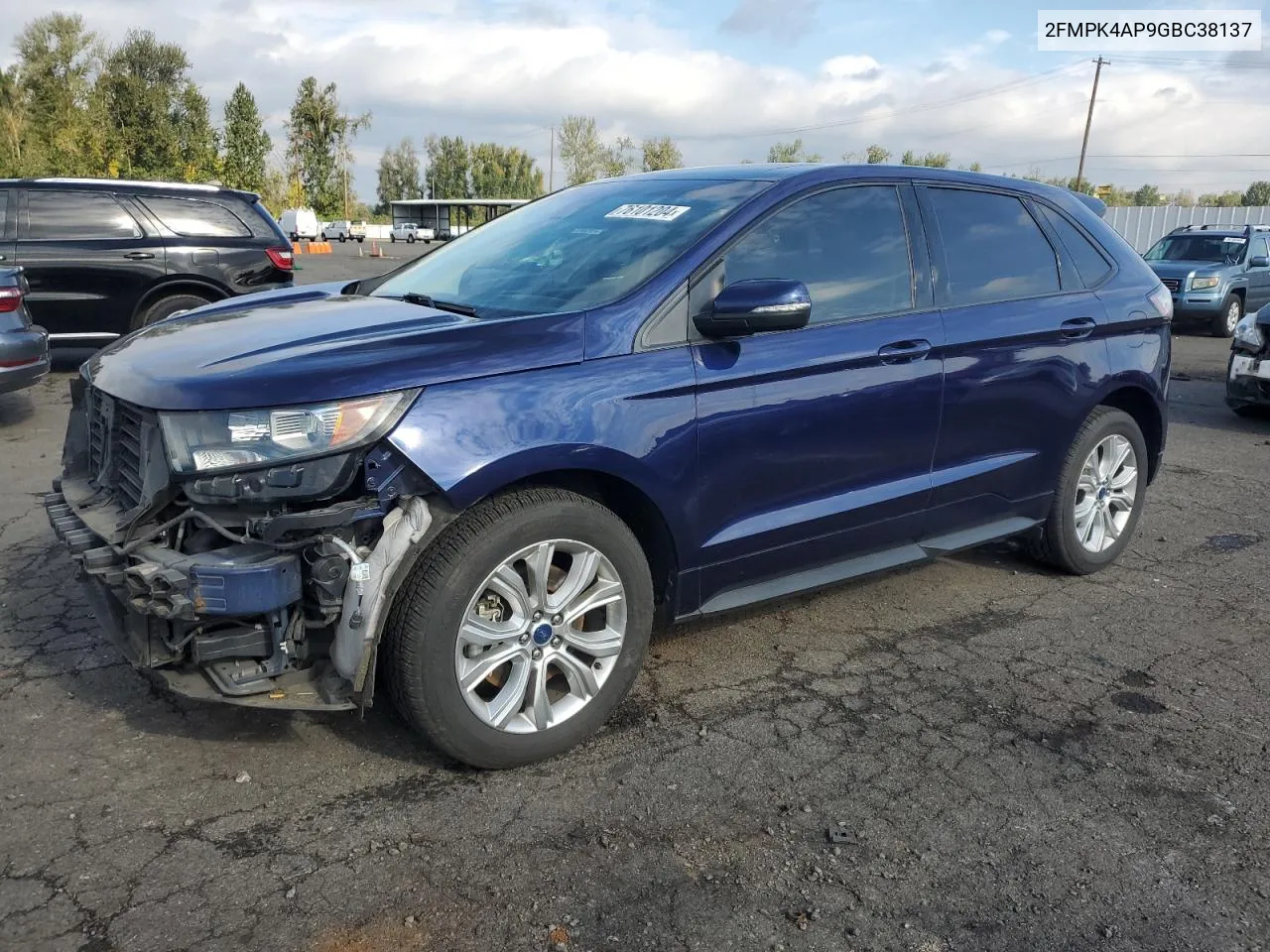 2016 Ford Edge Sport VIN: 2FMPK4AP9GBC38137 Lot: 76101204