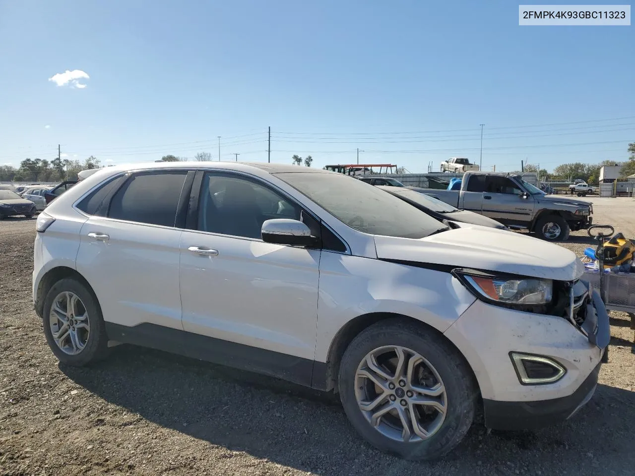 2016 Ford Edge Titanium VIN: 2FMPK4K93GBC11323 Lot: 76263484