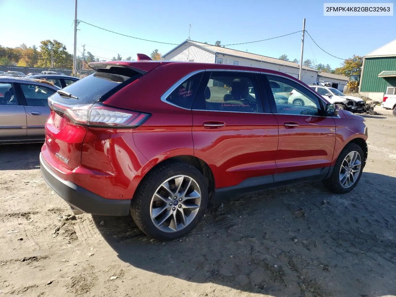 2016 Ford Edge Titanium VIN: 2FMPK4K82GBC32963 Lot: 76316204