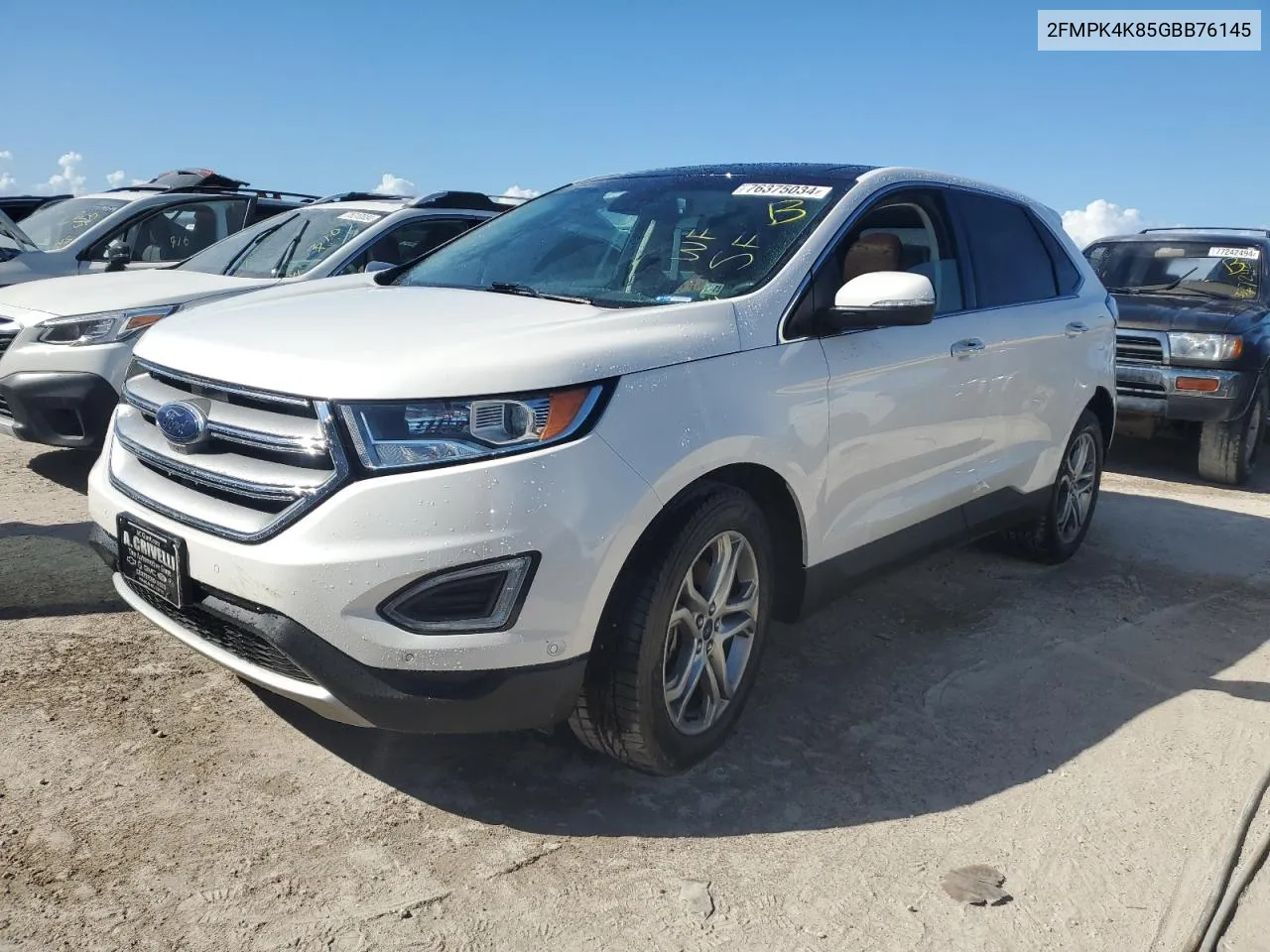 2016 Ford Edge Titanium VIN: 2FMPK4K85GBB76145 Lot: 76375034