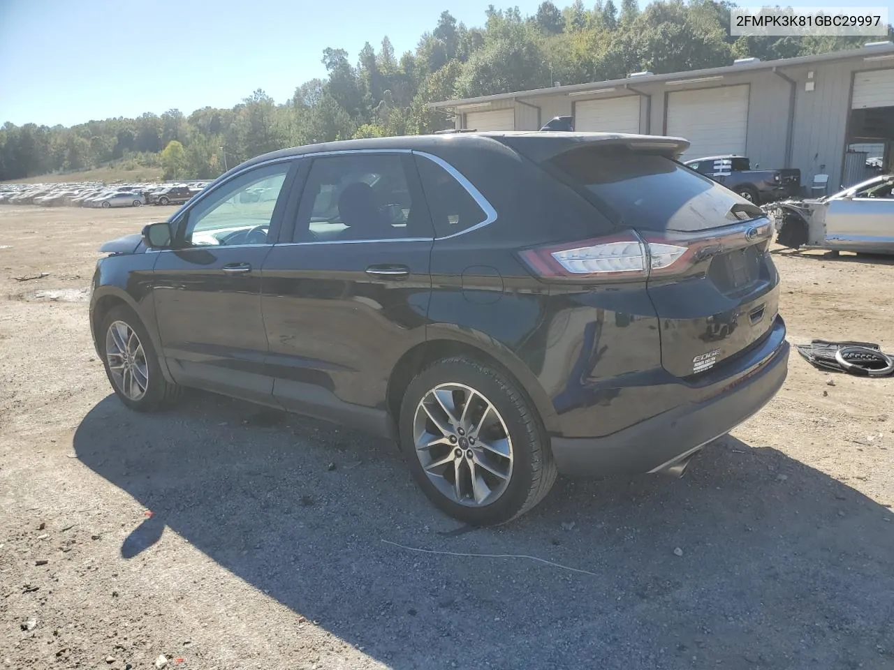 2016 Ford Edge Titanium VIN: 2FMPK3K81GBC29997 Lot: 76567284