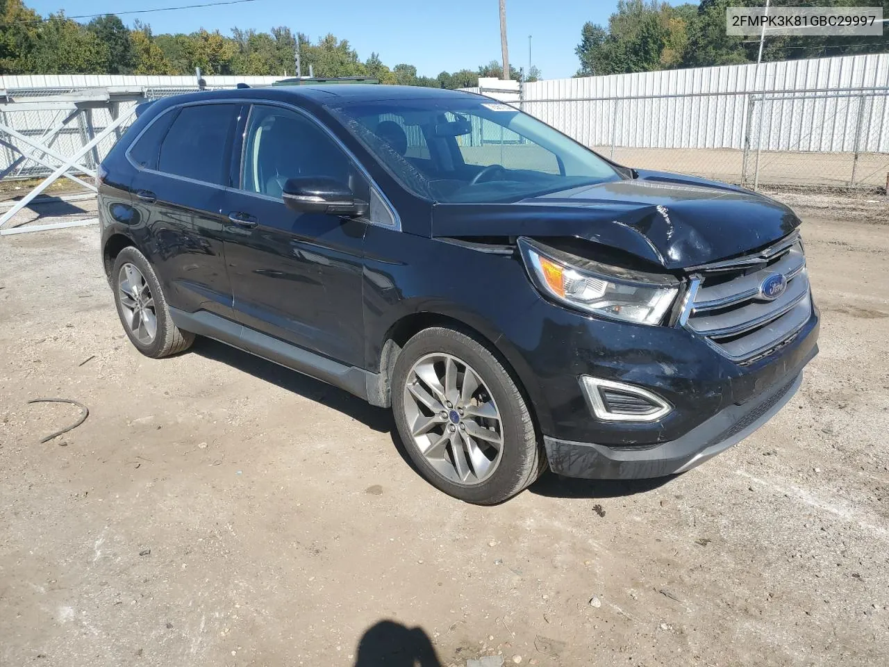 2016 Ford Edge Titanium VIN: 2FMPK3K81GBC29997 Lot: 76567284