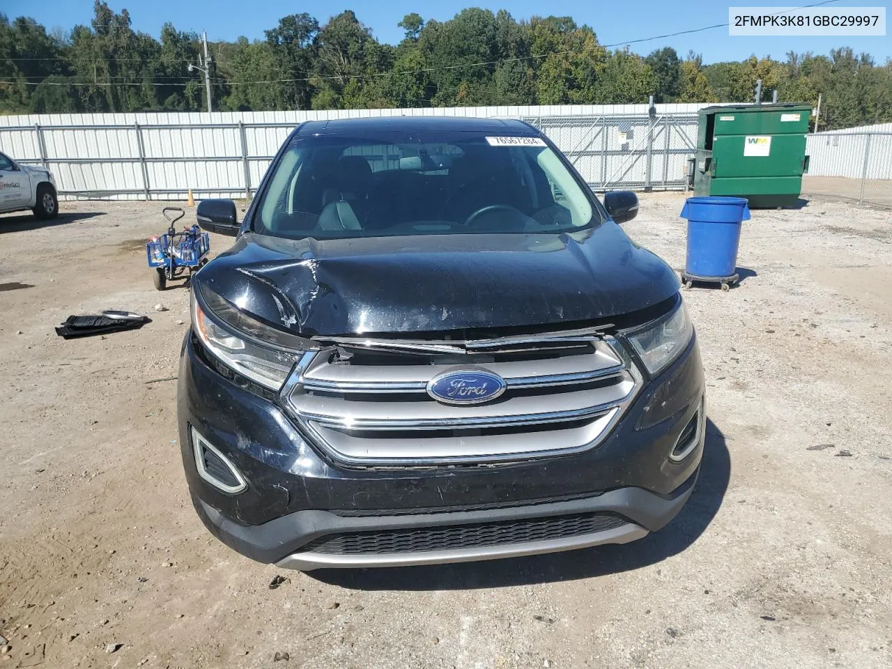 2016 Ford Edge Titanium VIN: 2FMPK3K81GBC29997 Lot: 76567284