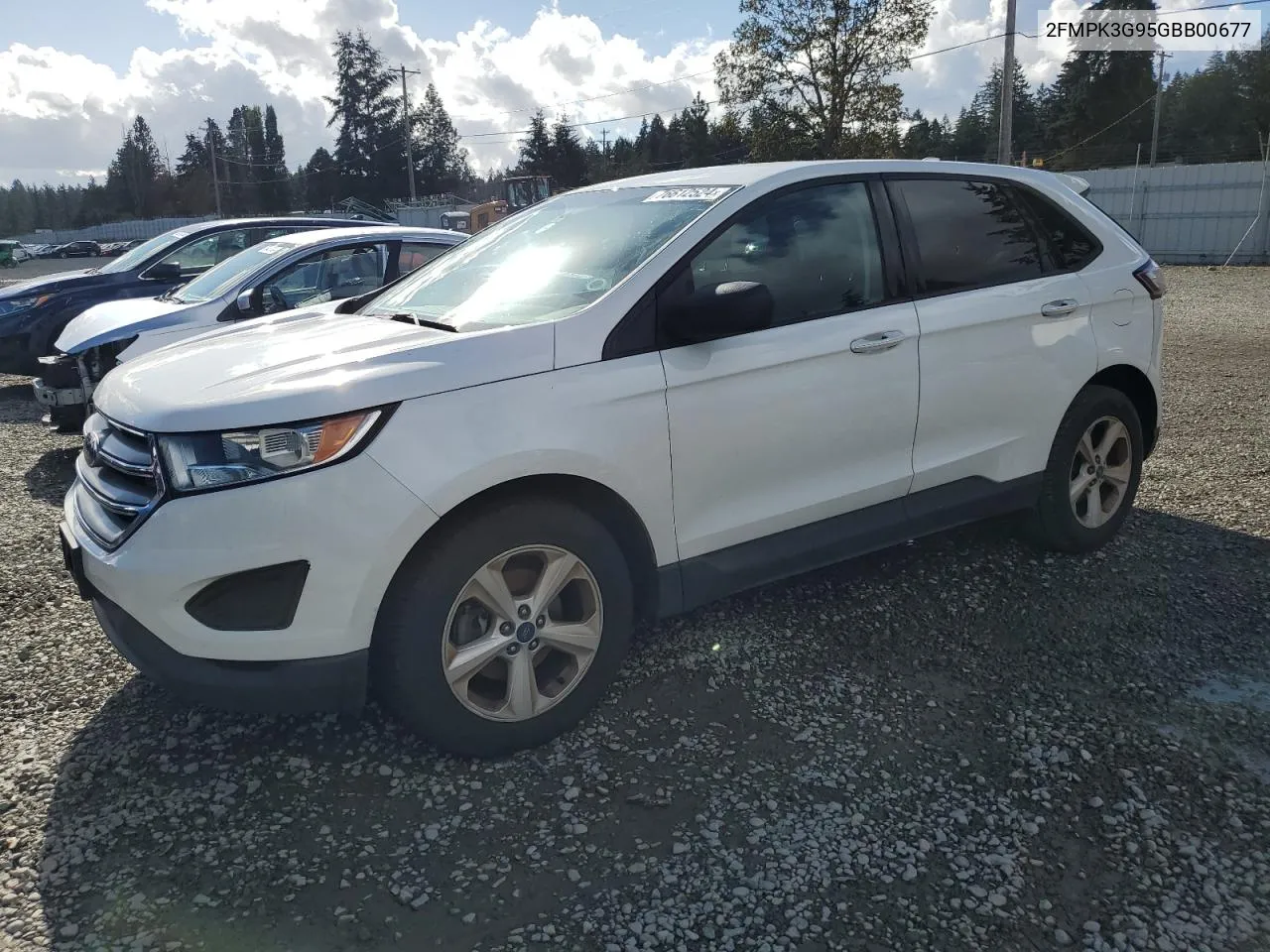 2016 Ford Edge Se VIN: 2FMPK3G95GBB00677 Lot: 76612524