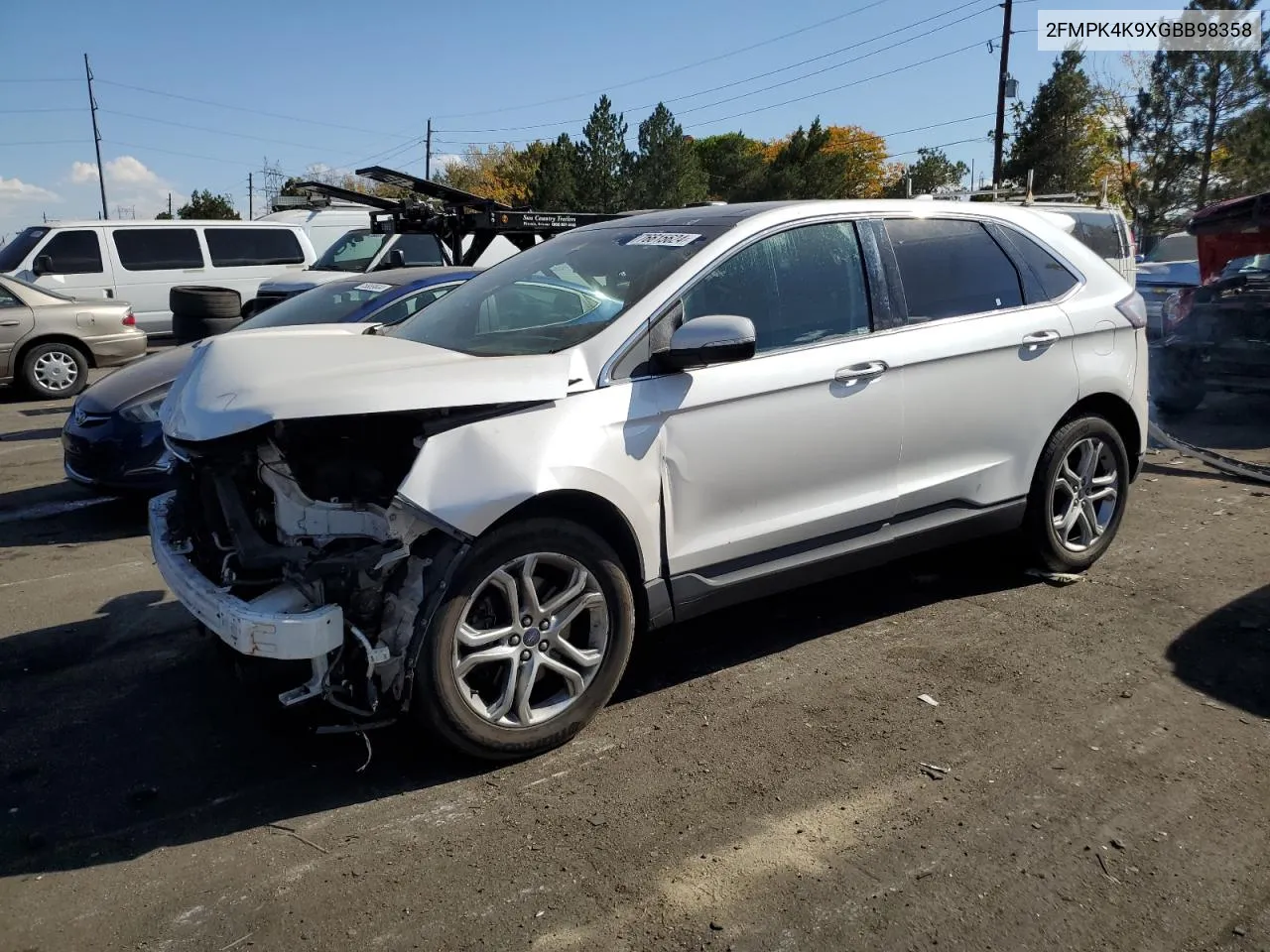 2016 Ford Edge Titanium VIN: 2FMPK4K9XGBB98358 Lot: 76615624