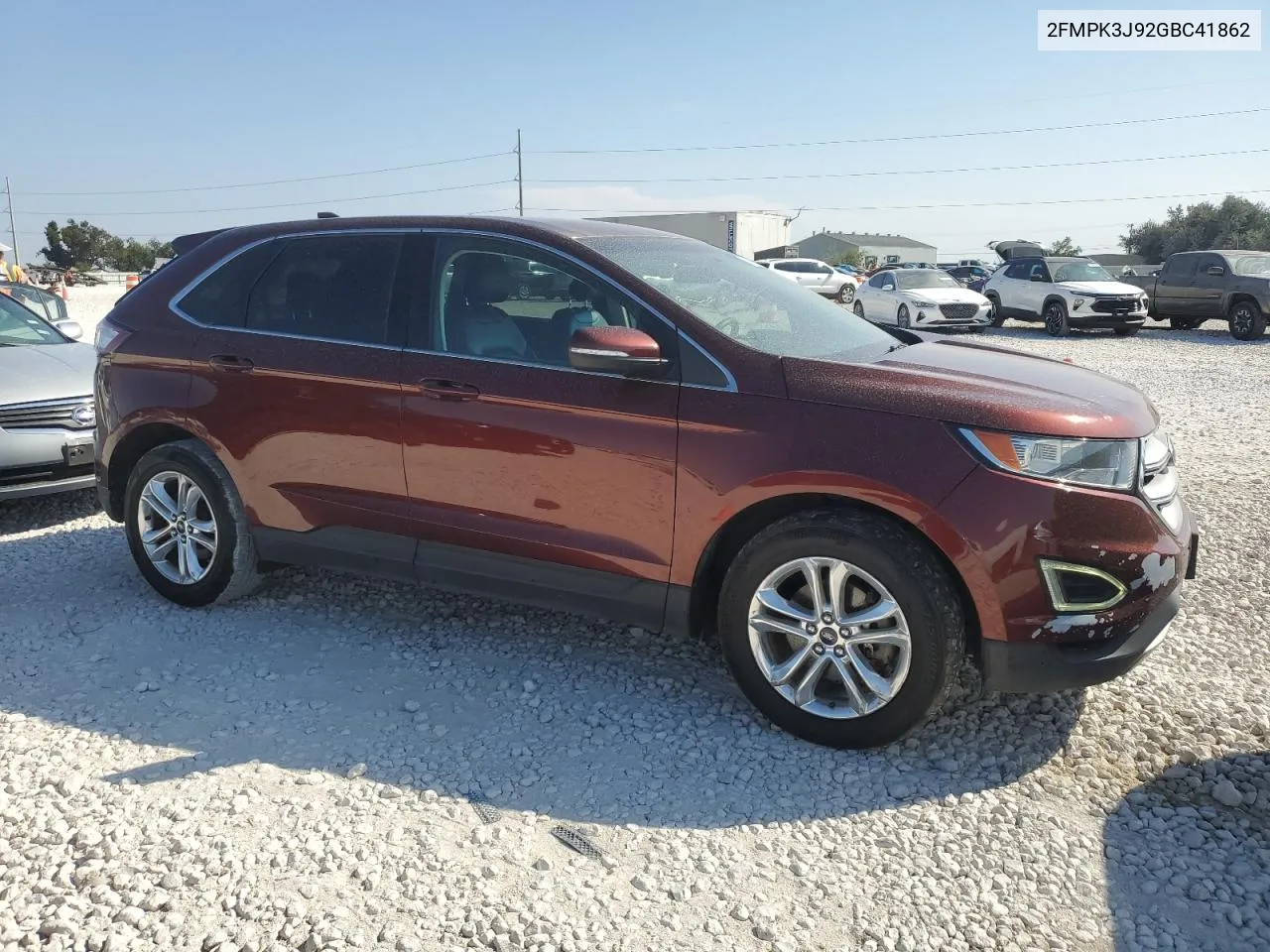 2016 Ford Edge Sel VIN: 2FMPK3J92GBC41862 Lot: 78180514