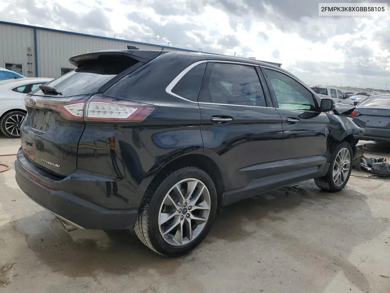 2016 Ford Edge Titanium VIN: 2FMPK3K8XGBB58105 Lot: 78250994