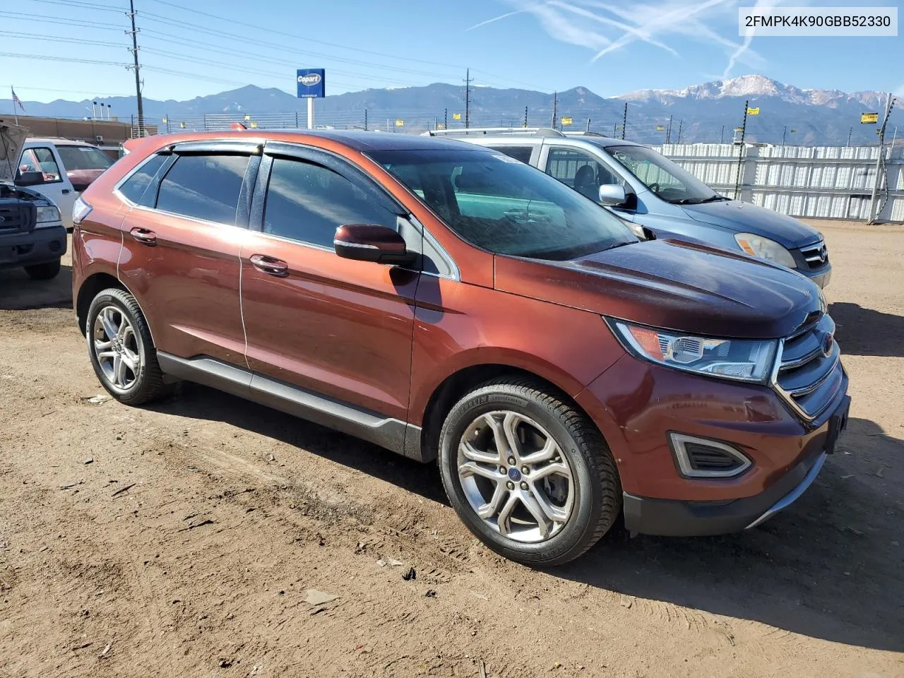 2016 Ford Edge Titanium VIN: 2FMPK4K90GBB52330 Lot: 79007244