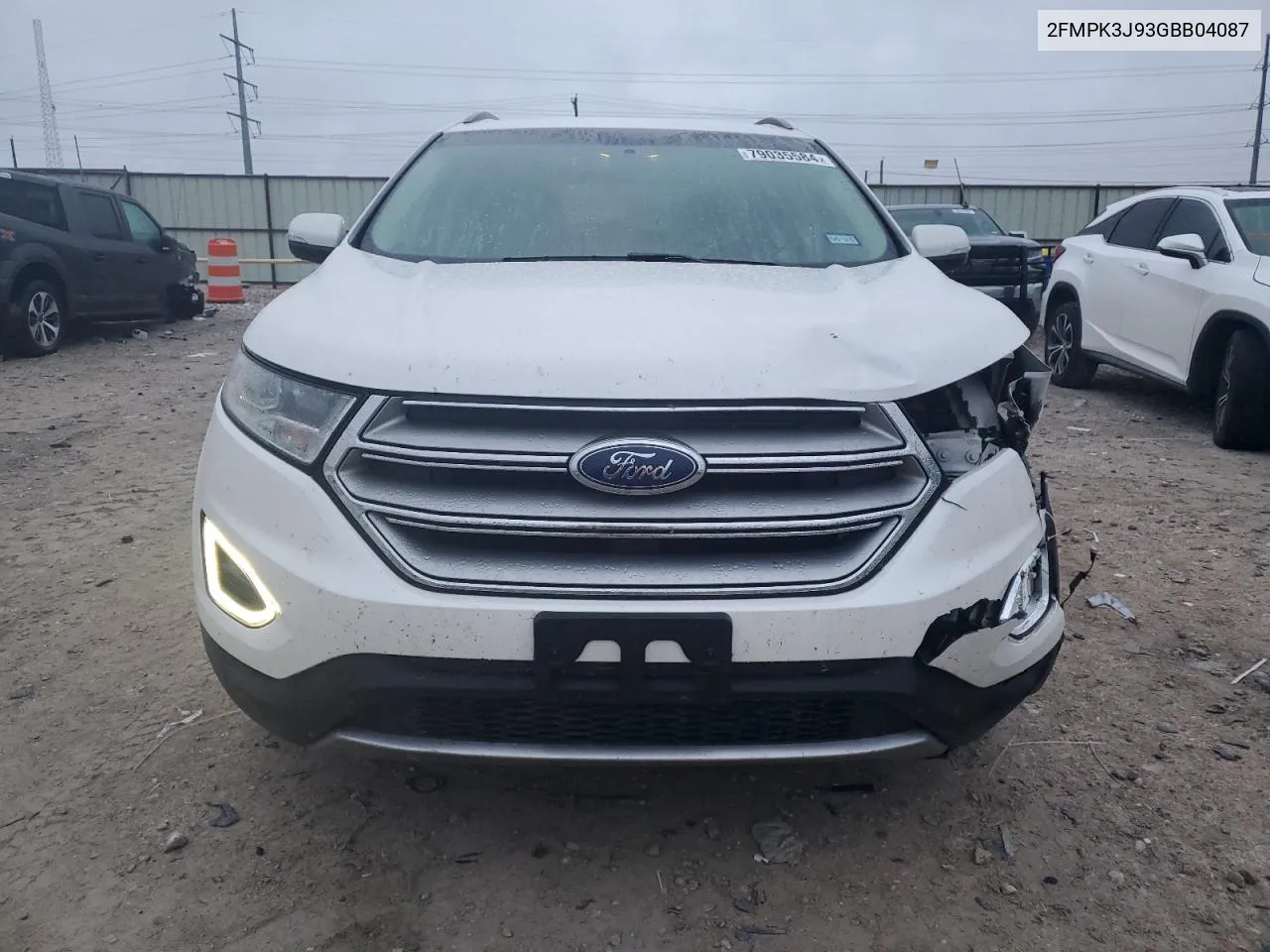 2016 Ford Edge Sel VIN: 2FMPK3J93GBB04087 Lot: 79035584