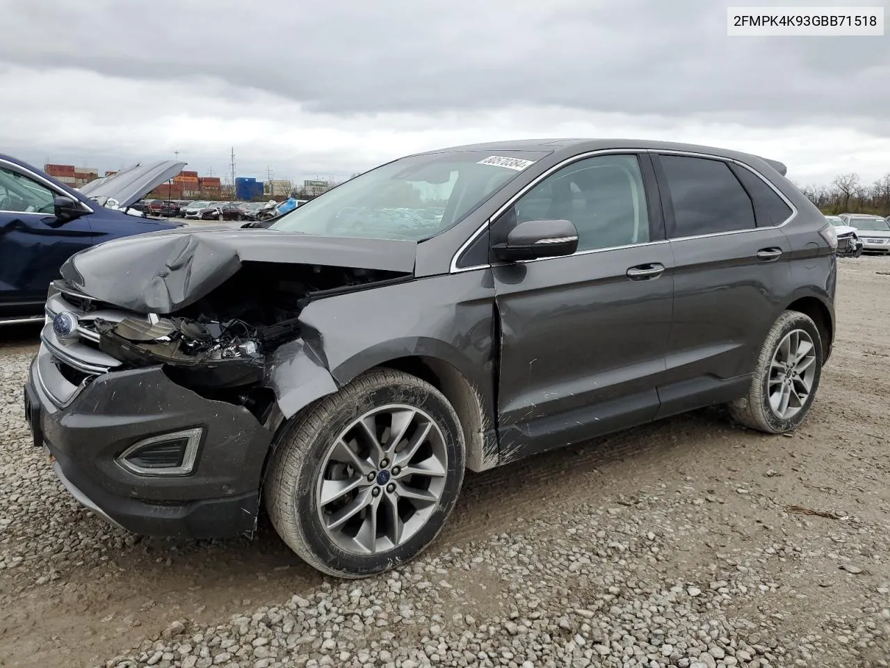 2016 Ford Edge Titanium VIN: 2FMPK4K93GBB71518 Lot: 80570384