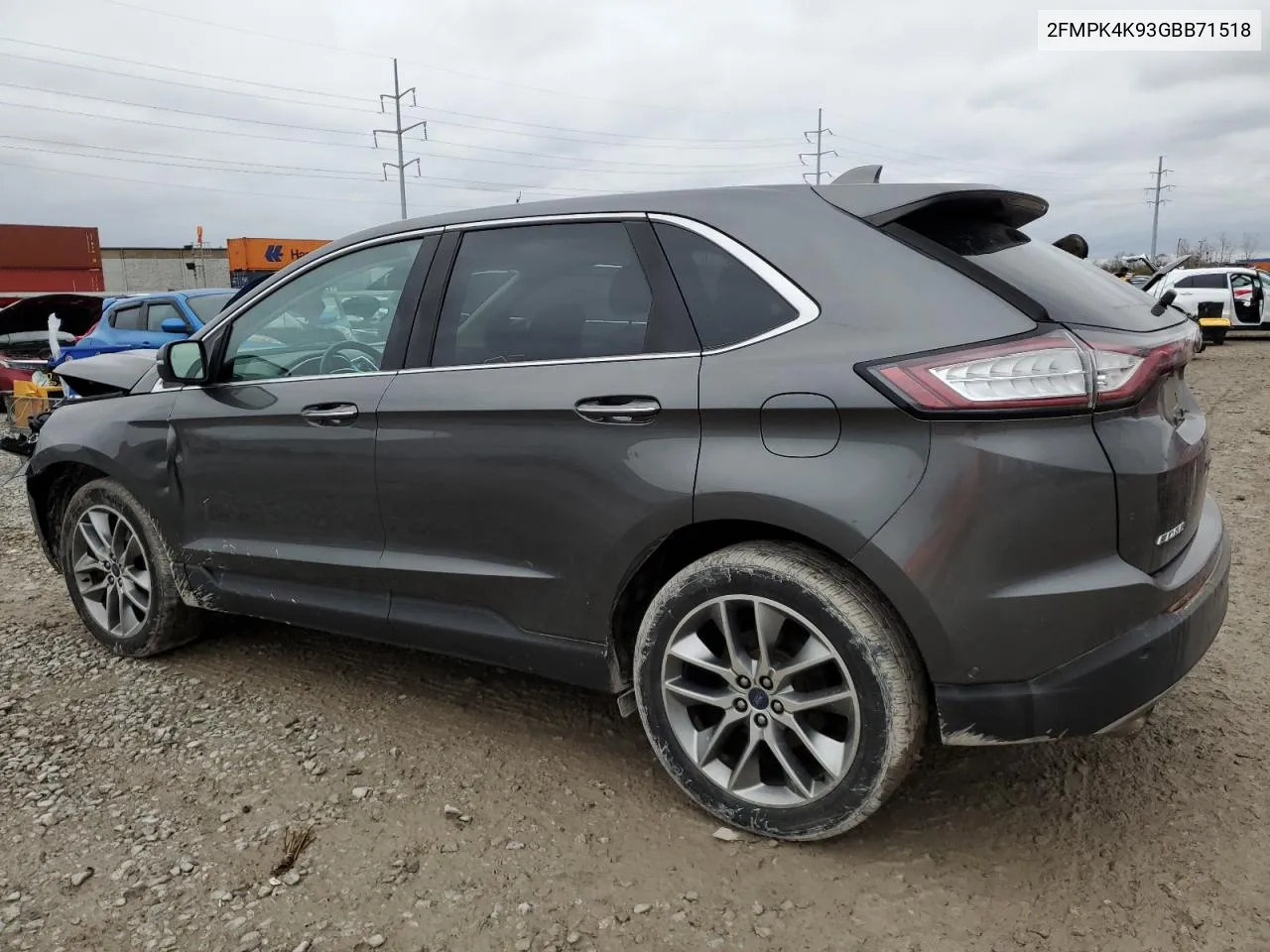 2016 Ford Edge Titanium VIN: 2FMPK4K93GBB71518 Lot: 80570384