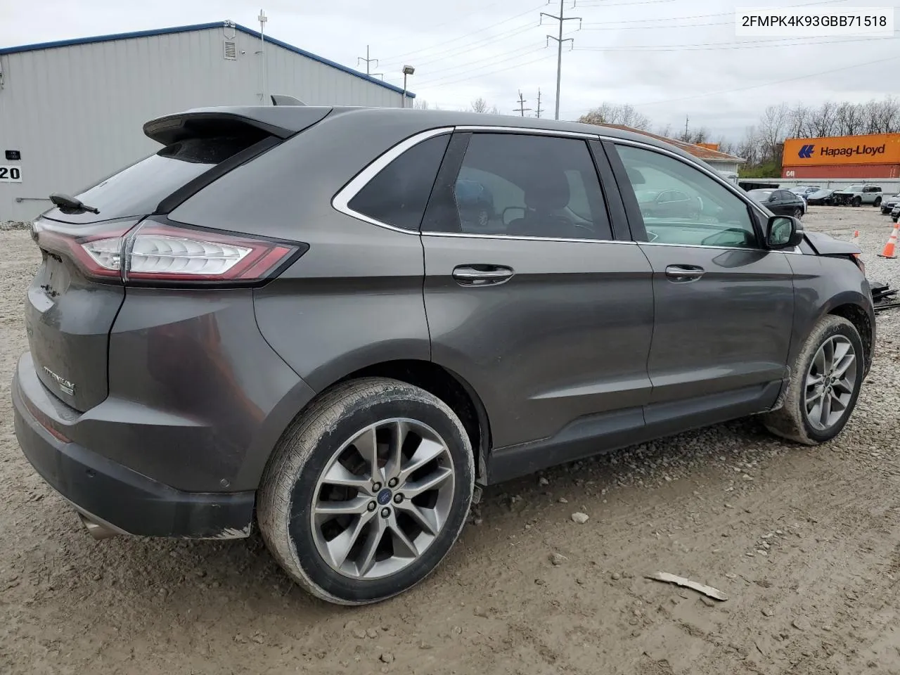 2016 Ford Edge Titanium VIN: 2FMPK4K93GBB71518 Lot: 80570384