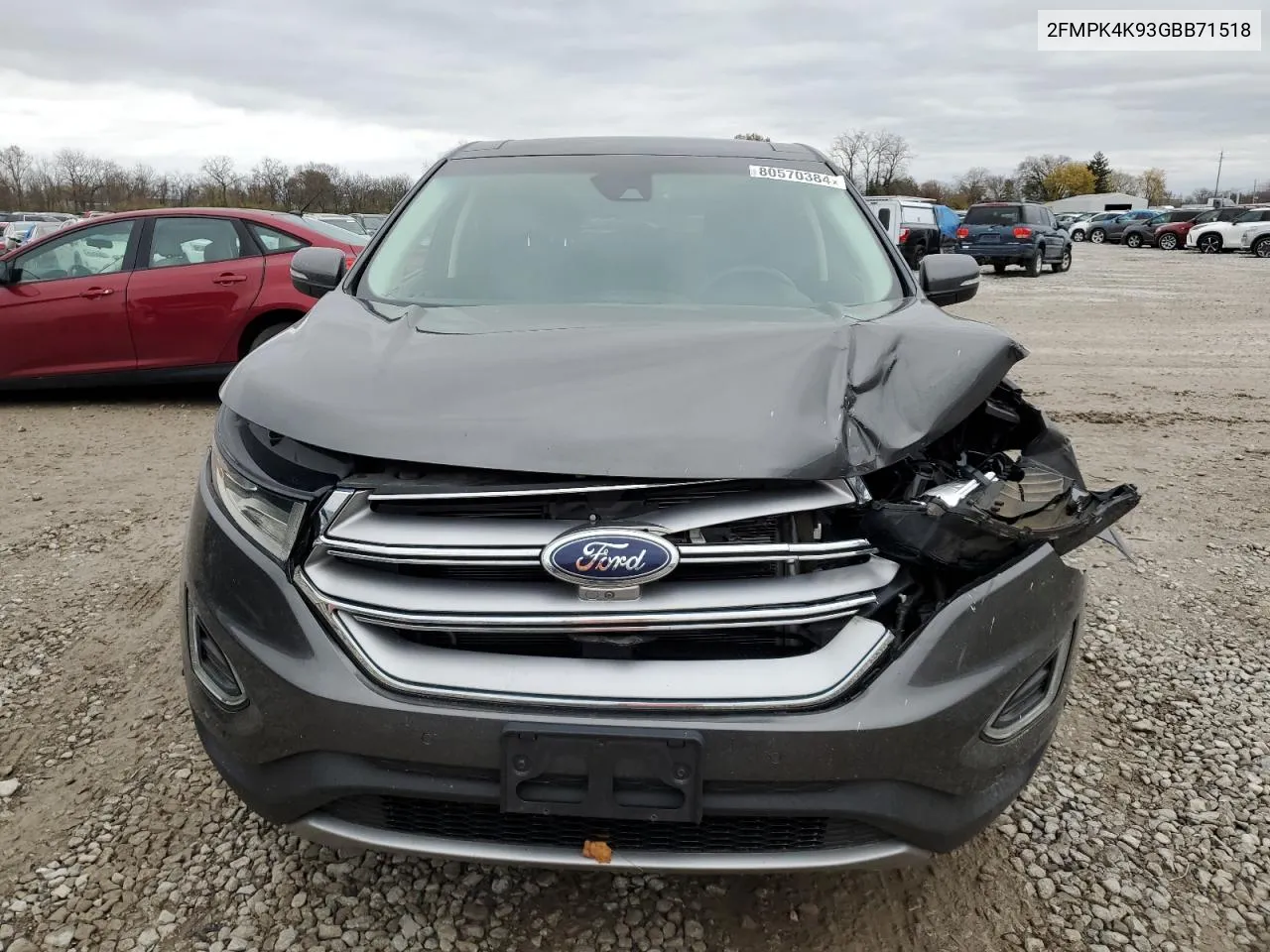 2016 Ford Edge Titanium VIN: 2FMPK4K93GBB71518 Lot: 80570384