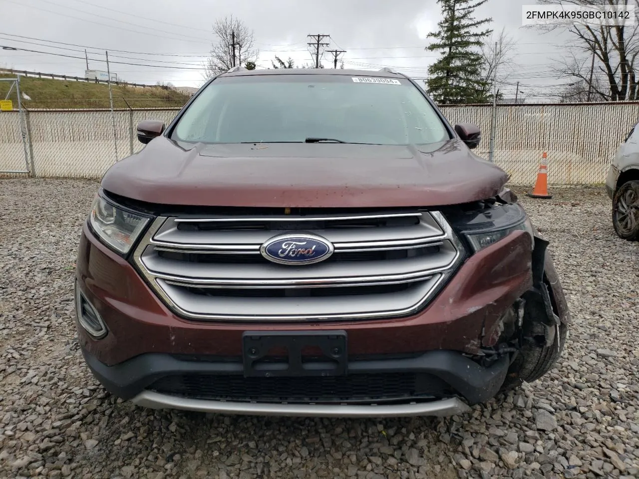 2016 Ford Edge Titanium VIN: 2FMPK4K95GBC10142 Lot: 80639094