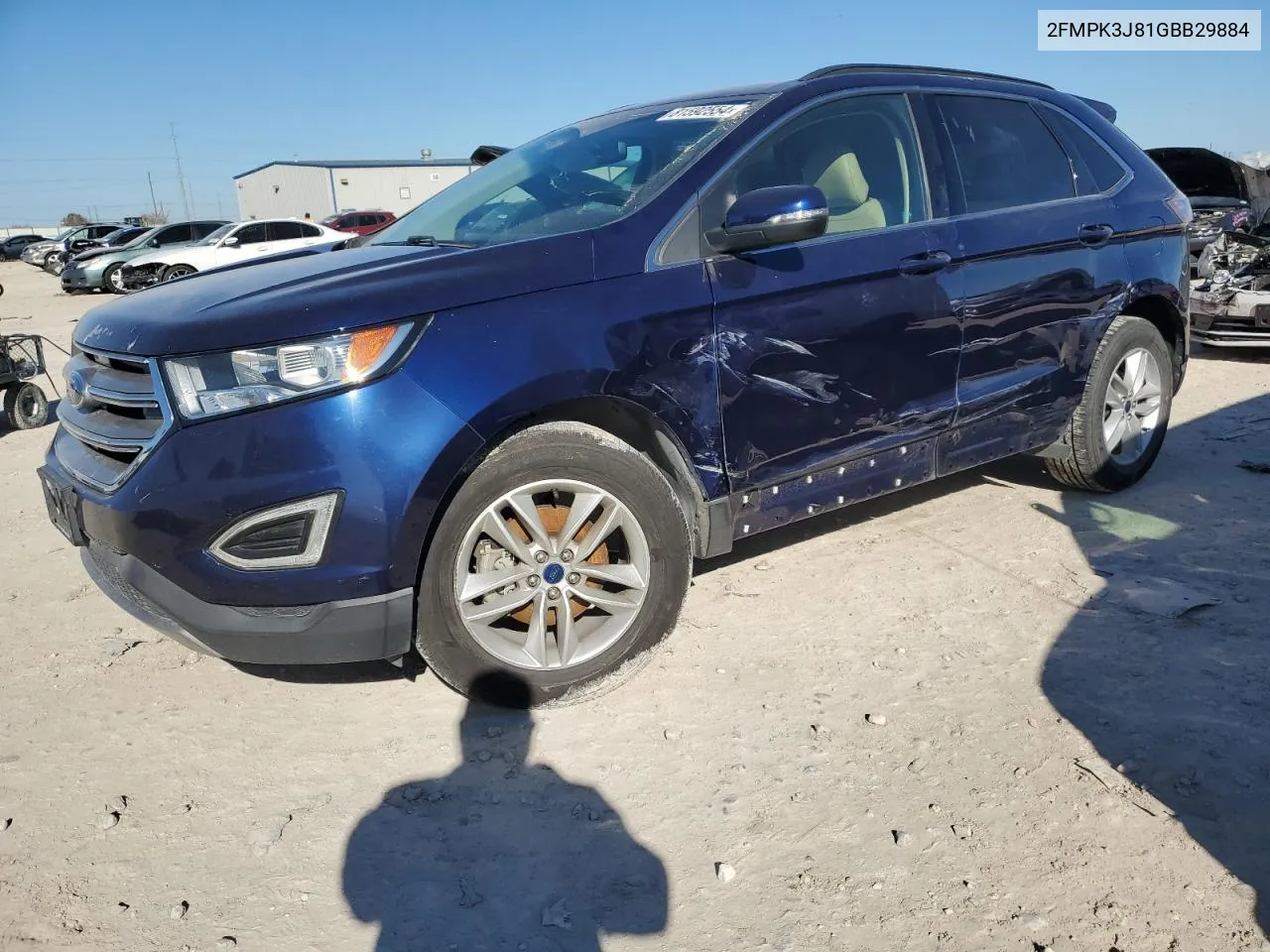 2016 Ford Edge Sel VIN: 2FMPK3J81GBB29884 Lot: 81592554