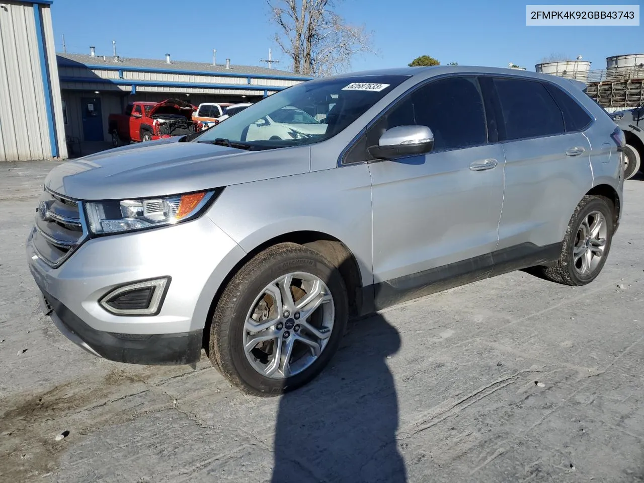 2016 Ford Edge Titanium VIN: 2FMPK4K92GBB43743 Lot: 82687633