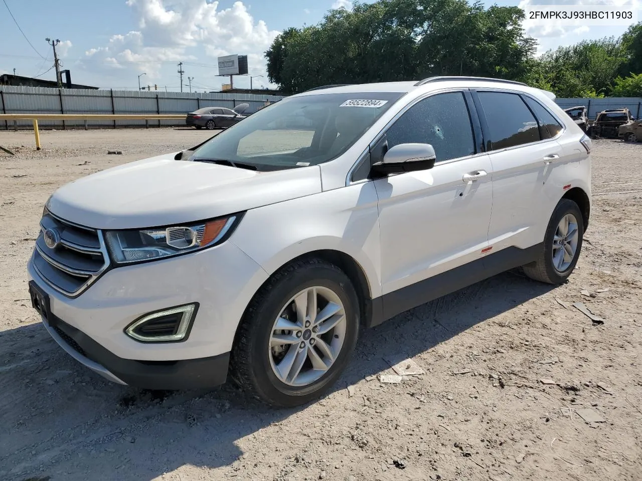 2017 Ford Edge Sel VIN: 2FMPK3J93HBC11903 Lot: 59522894