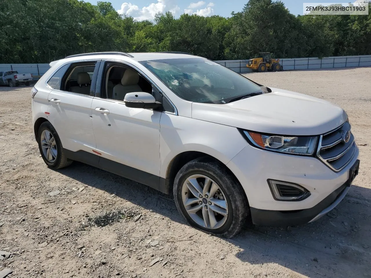 2017 Ford Edge Sel VIN: 2FMPK3J93HBC11903 Lot: 59522894