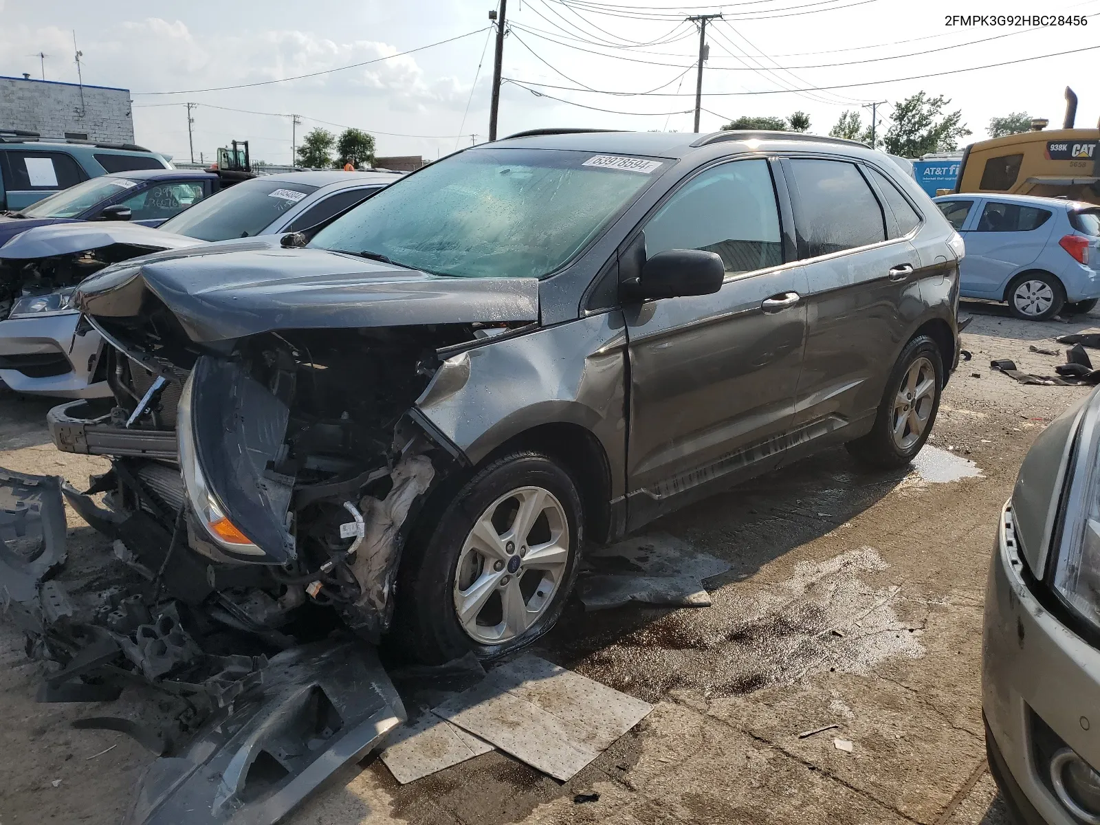 2017 Ford Edge Se VIN: 2FMPK3G92HBC28456 Lot: 63978594