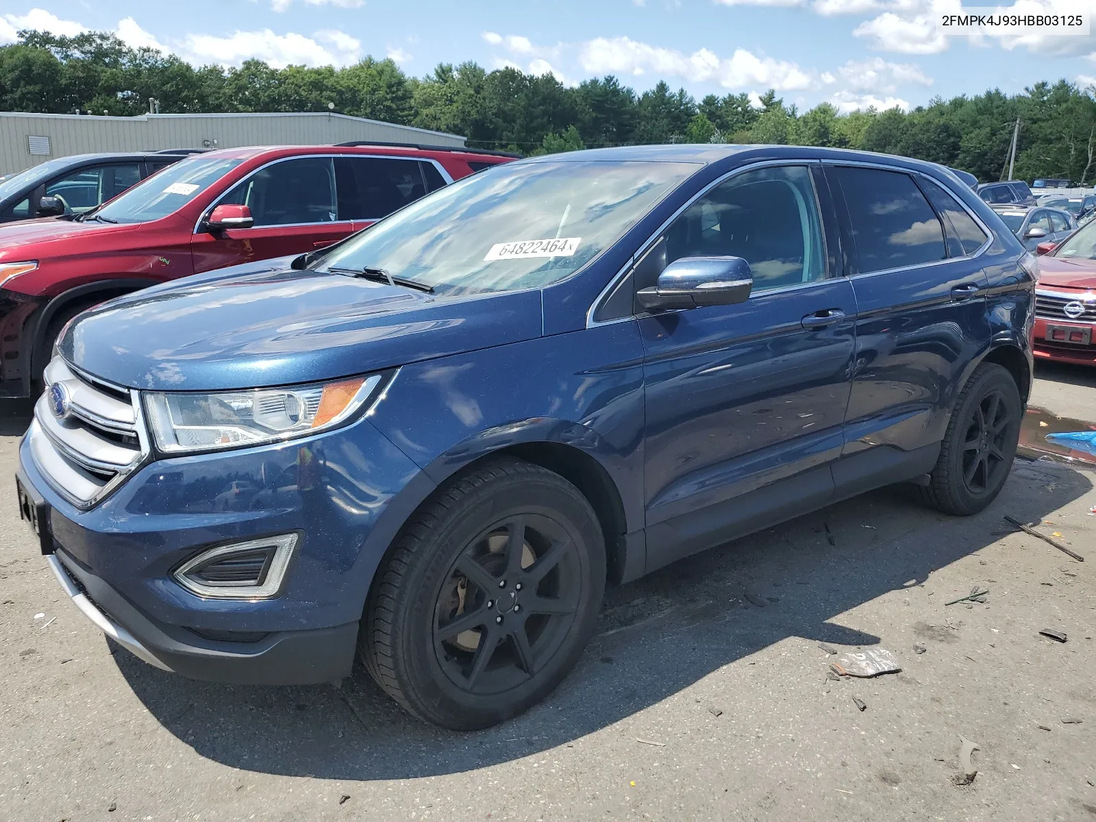 2017 Ford Edge Sel VIN: 2FMPK4J93HBB03125 Lot: 64822464