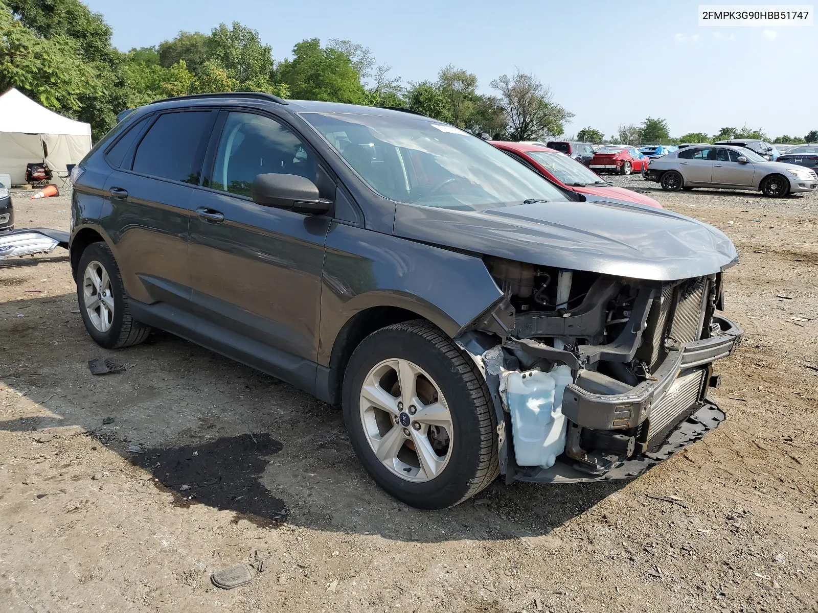 2017 Ford Edge Se VIN: 2FMPK3G90HBB51747 Lot: 65824174