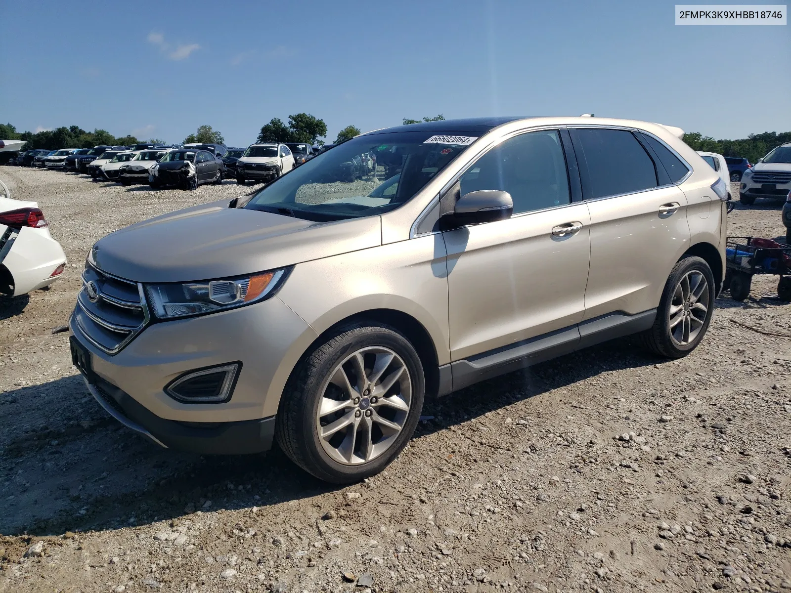 2017 Ford Edge Titanium VIN: 2FMPK3K9XHBB18746 Lot: 66602064