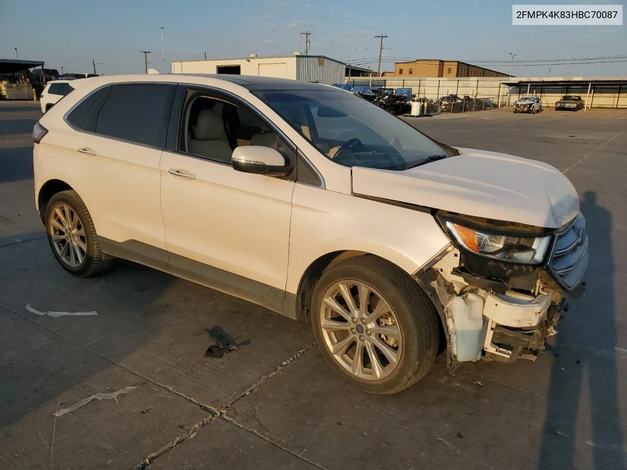 2017 Ford Edge Titanium VIN: 2FMPK4K83HBC70087 Lot: 68614244