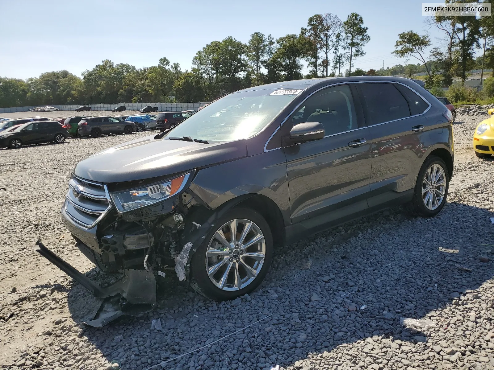 2017 Ford Edge Titanium VIN: 2FMPK3K92HBB66600 Lot: 68797804