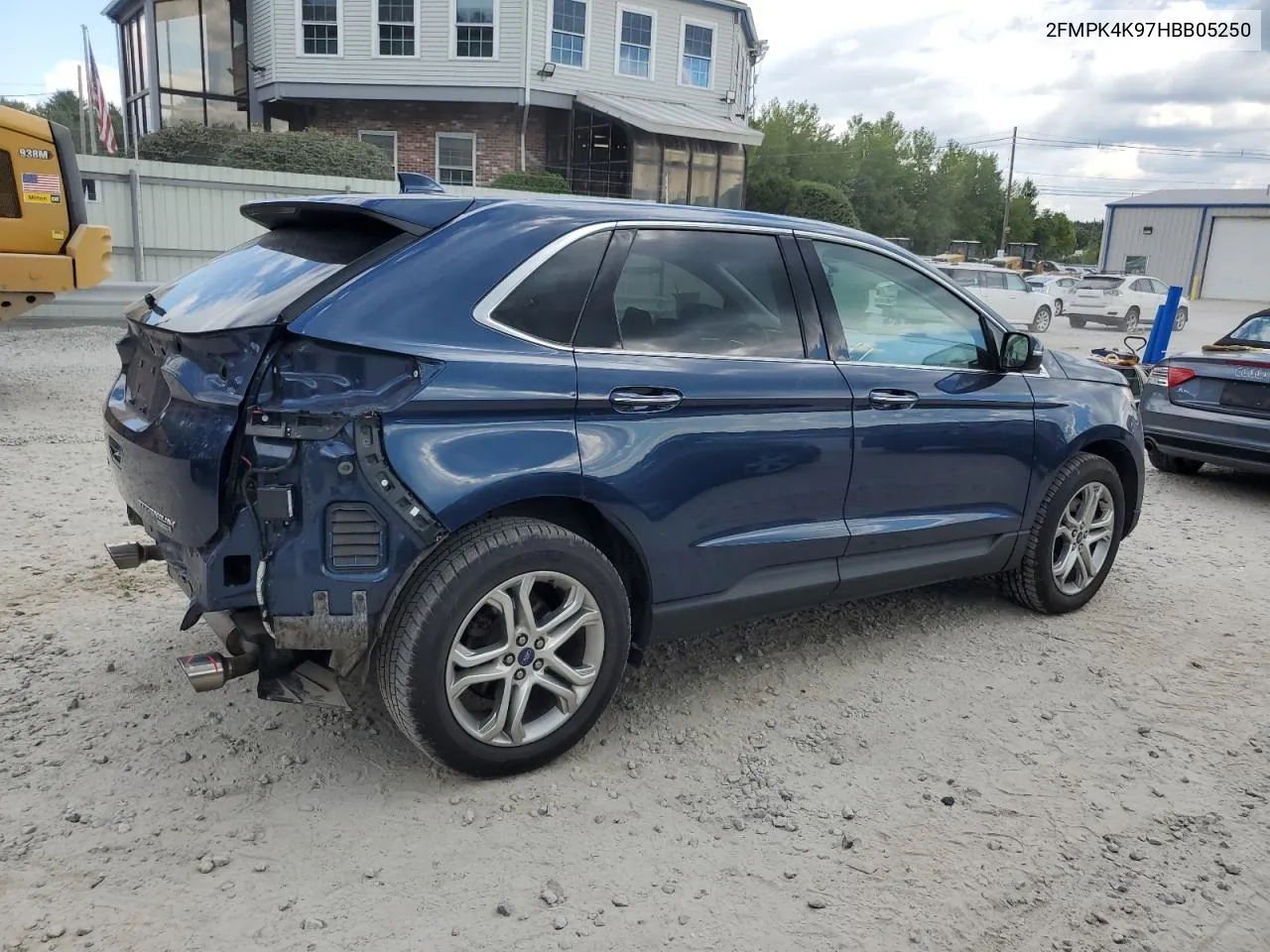 2017 Ford Edge Titanium VIN: 2FMPK4K97HBB05250 Lot: 69424744