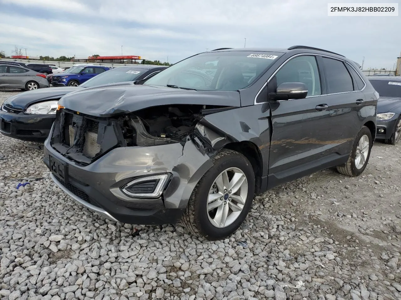 2017 Ford Edge Sel VIN: 2FMPK3J82HBB02209 Lot: 69874084