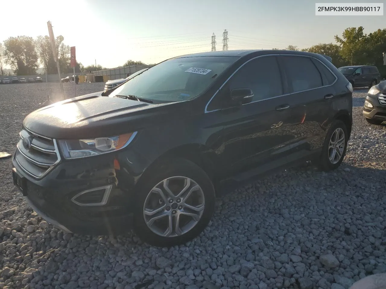 2017 Ford Edge Titanium VIN: 2FMPK3K99HBB90117 Lot: 71528734