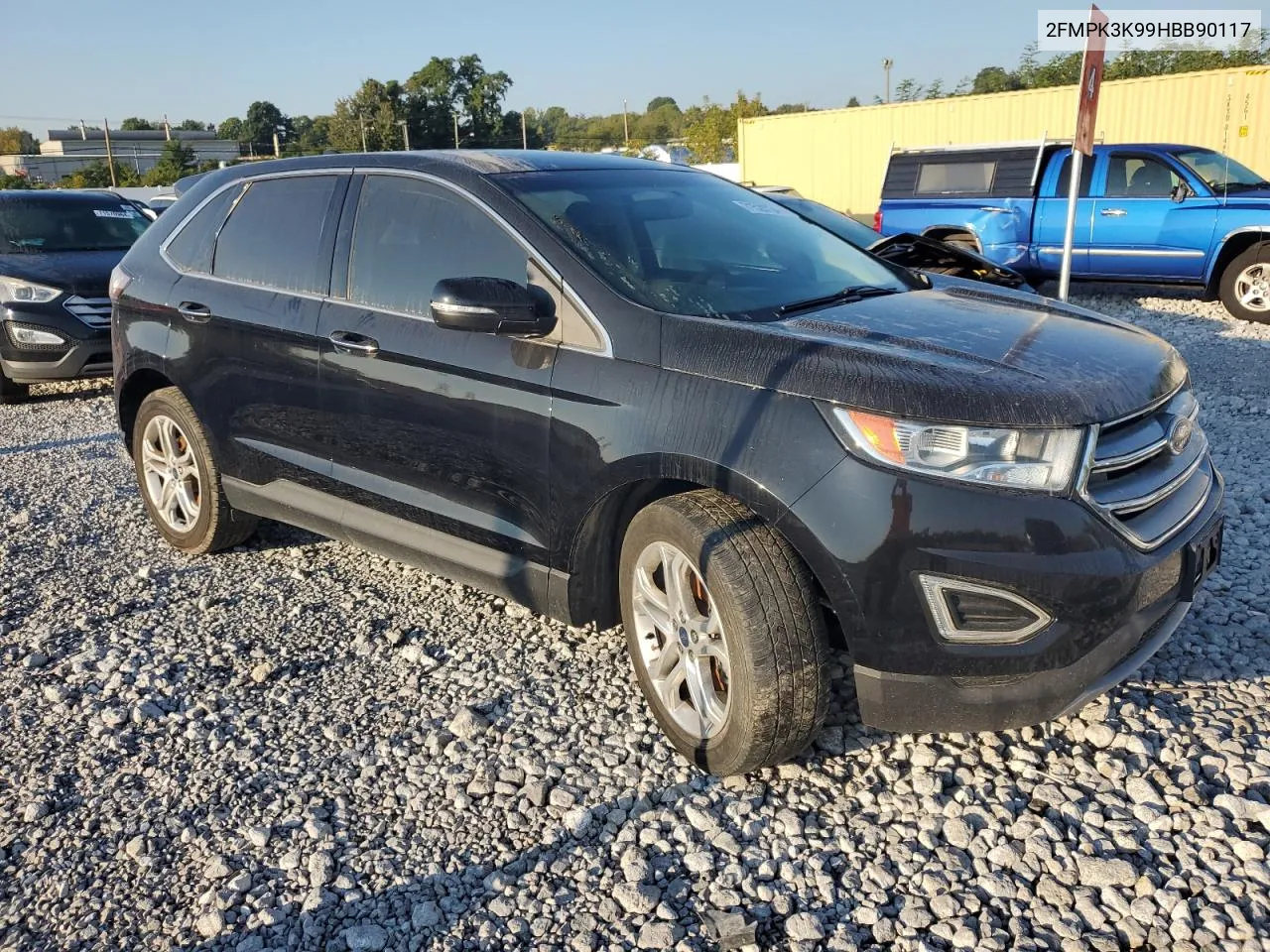 2017 Ford Edge Titanium VIN: 2FMPK3K99HBB90117 Lot: 71528734