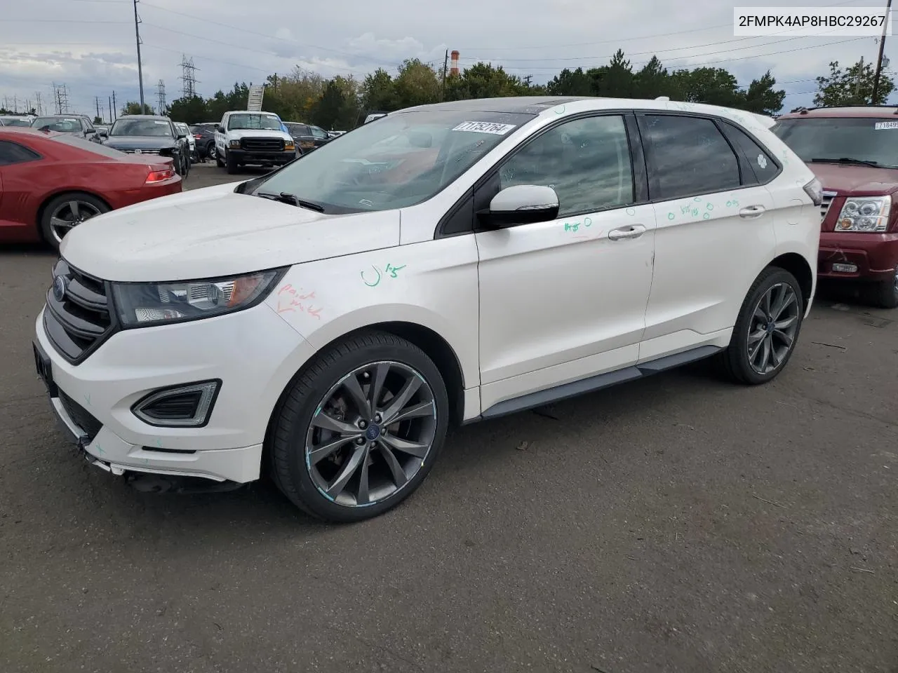 2017 Ford Edge Sport VIN: 2FMPK4AP8HBC29267 Lot: 71752764