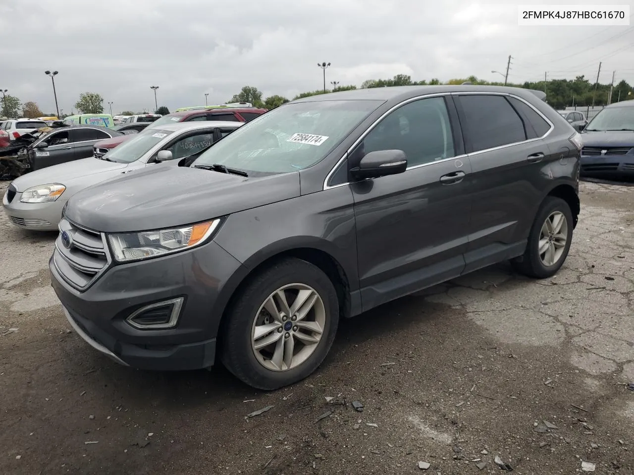 2017 Ford Edge Sel VIN: 2FMPK4J87HBC61670 Lot: 72584174