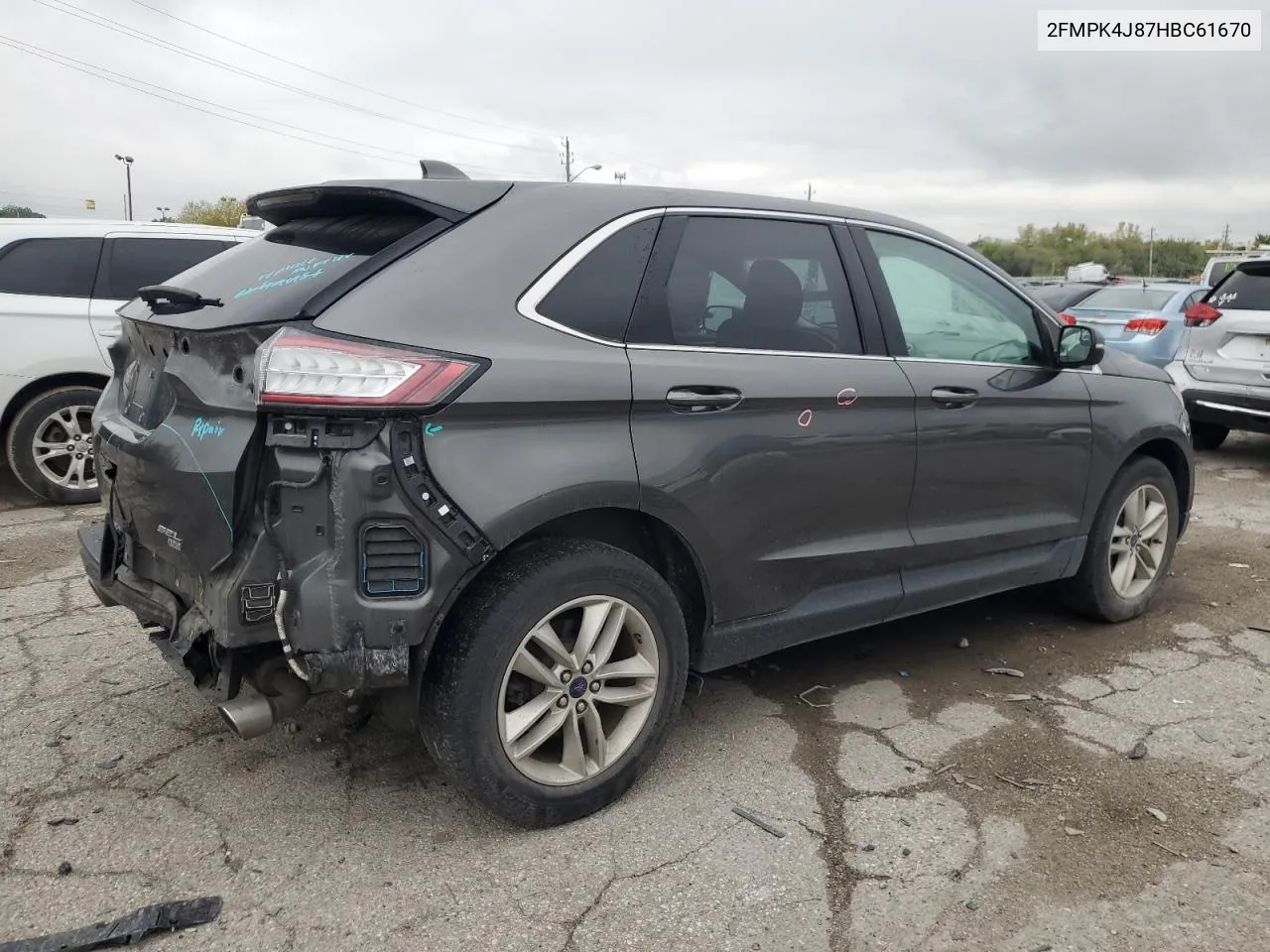 2017 Ford Edge Sel VIN: 2FMPK4J87HBC61670 Lot: 72584174