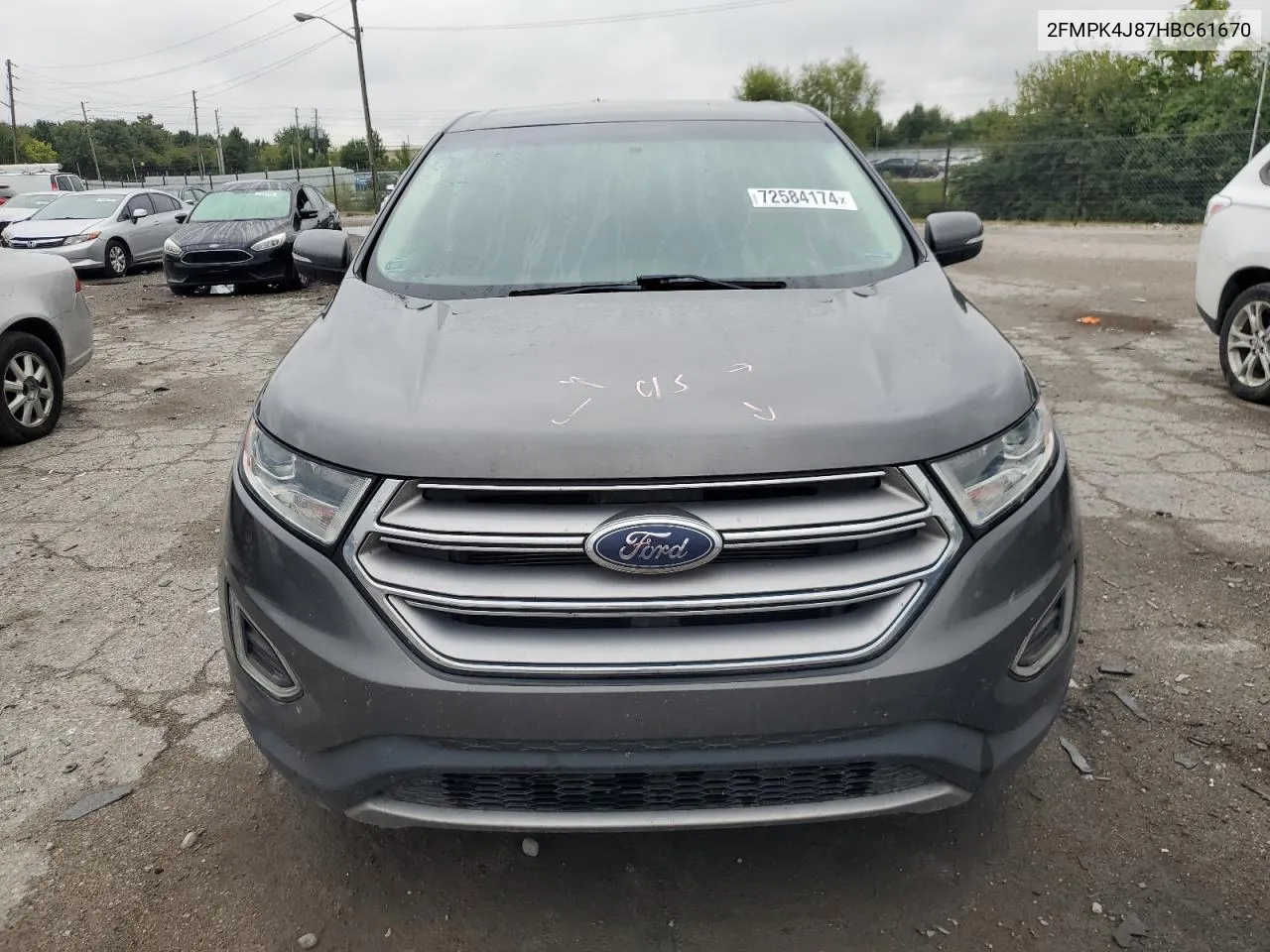 2017 Ford Edge Sel VIN: 2FMPK4J87HBC61670 Lot: 72584174